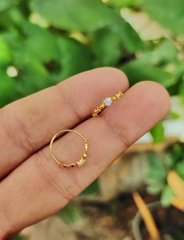 Earrings |  Sonaton  gold & zircon stone